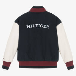 Tommy Hilfiger-Кремово-синяя спортивная куртка | Childrensalon Outlet