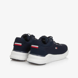 Tommy Hilfiger-حذاء جري شبكي أزرق للأولاد | Childrensalon Outlet