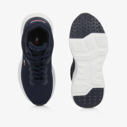 Tommy Hilfiger-حذاء جري شبكي أزرق للأولاد | Childrensalon Outlet