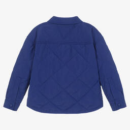 Tommy Hilfiger-Boys Blue Quilted Shacket | Childrensalon Outlet