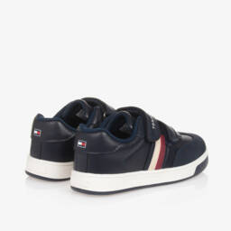 Tommy Hilfiger-Boys Blue Velcro Stripe Trainers | Childrensalon Outlet