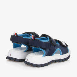 Tommy Hilfiger-Boys Blue Woven Flag Sandals | Childrensalon Outlet