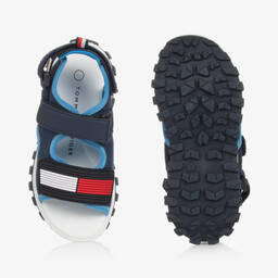 Tommy Hilfiger-Boys Blue Woven Flag Sandals | Childrensalon Outlet