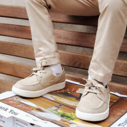 Tommy Hilfiger-Boys Classic Beige Boat Loafers | Childrensalon Outlet