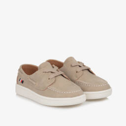 Tommy Hilfiger-Boys Classic Beige Boat Loafers | Childrensalon Outlet
