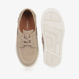 Tommy Hilfiger-Boys Classic Beige Boat Loafers | Childrensalon Outlet