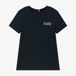 Tommy Hilfiger-Boys Classic Navy Cotton Tee | Childrensalon Outlet