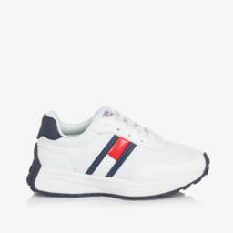 Tommy Hilfiger-Boys Classic White Sport Sneakers | Childrensalon Outlet