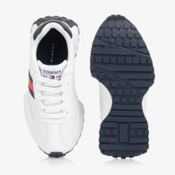 Tommy Hilfiger-Boys Classic White Sport Sneakers | Childrensalon Outlet