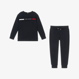 Tommy Hilfiger-Boys Cozy Blue Cotton Ensemble | Childrensalon Outlet