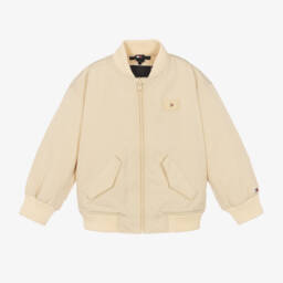 Tommy Hilfiger-Boys Cream Zip-Up Jacket | Childrensalon Outlet