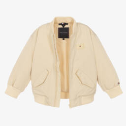 Tommy Hilfiger-Boys Cream Zip-Up Jacket | Childrensalon Outlet