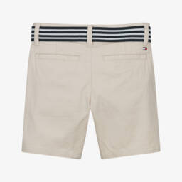 Tommy Hilfiger-Boys Creamy Cotton Waistband Shorts | Childrensalon Outlet