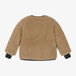 Tommy Hilfiger-Коричнево-синяя двусторонняя куртка Teddy для мальчиков | Childrensalon Outlet