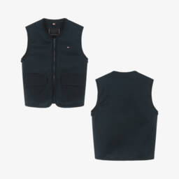 Tommy Hilfiger-Boys Dual-Layer Navy Jacket | Childrensalon Outlet