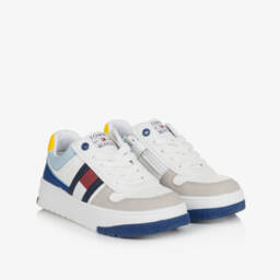 Tommy Hilfiger-Элегантные белые кеды из искусственной кожи для мальчиков | Childrensalon Outlet