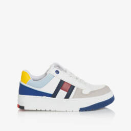 Tommy Hilfiger-Элегантные белые кеды из искусственной кожи для мальчиков | Childrensalon Outlet