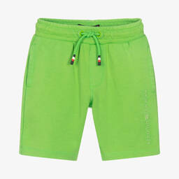 Tommy Hilfiger-شورت قطن جيرسي لون أخضر للأولاد | Childrensalon Outlet