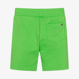 Tommy Hilfiger-Boys Green Cotton Logo Shorts | Childrensalon Outlet