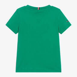 Tommy Hilfiger-Boys Green Monogram Cotton T-Shirt | Childrensalon Outlet