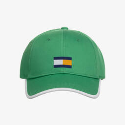 Tommy Hilfiger-كاب قطن عضوي لون أخضر للأولاد | Childrensalon Outlet