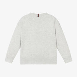 Tommy Hilfiger-Boys Grey Cotton Jumper | Childrensalon Outlet