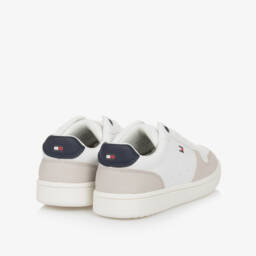 Tommy Hilfiger-Boys Grey Faux Leather Sneakers | Childrensalon Outlet