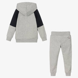 Tommy Hilfiger-تراكسوت قطن لون رمادي للأولاد | Childrensalon Outlet