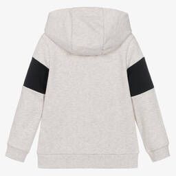 Tommy Hilfiger-Boys Grey Marl Cotton Hoodie | Childrensalon Outlet