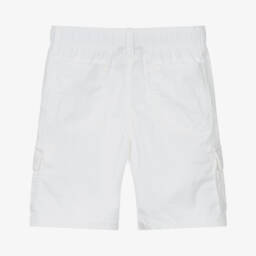 Tommy Hilfiger-Boys Ivory Cargo Cotton Shorts | Childrensalon Outlet