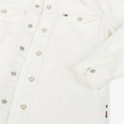 Tommy Hilfiger-قميص دنيم قطني عاجي للأولاد | Childrensalon Outlet