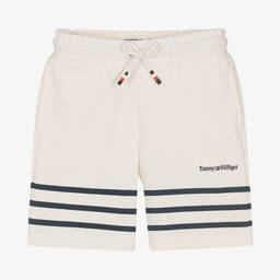 Tommy Hilfiger-Кремовые шорты из хлопкового джерси | Childrensalon Outlet