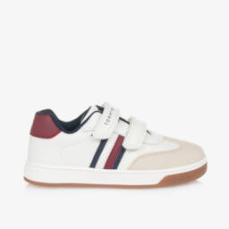 Tommy Hilfiger-Boys Ivory Velcro Trainers | Childrensalon Outlet