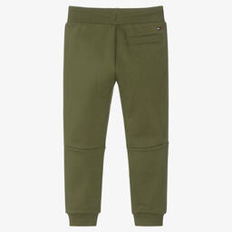 Tommy Hilfiger-Boys Khaki Green Jersey Joggers | Childrensalon Outlet