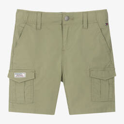 Tommy Hilfiger-Boys Khaki Straight Fit Cargo Shorts | Childrensalon Outlet