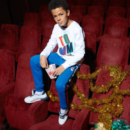 Tommy Hilfiger-Boys Lace-Up White Trainers | Childrensalon Outlet