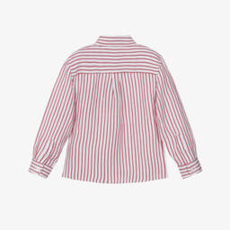 Tommy Hilfiger-قميص مخطط أحمر من مزيج الكتان للأولاد | Childrensalon Outlet