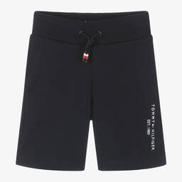 Tommy Hilfiger-Синие шорты из хлопкового трикотажа для мальчиков | Childrensalon Outlet