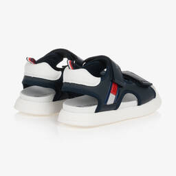 Tommy Hilfiger-صندل جلد صناعي لون كحلي للأولاد | Childrensalon Outlet