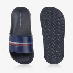 Tommy Hilfiger-شبشب سلايدرز مطاط لون كحلي للأولاد | Childrensalon Outlet