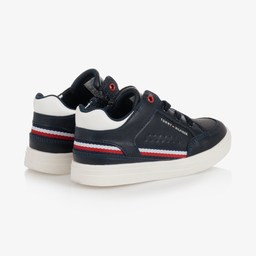 Tommy Hilfiger-Boys Navy Blue Logo Trainers | Childrensalon Outlet