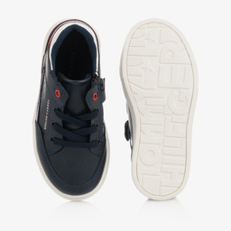 Tommy Hilfiger-Boys Navy Blue Logo Trainers | Childrensalon Outlet
