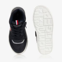 Tommy Hilfiger-Boys Navy Blue Logo Trainers | Childrensalon Outlet