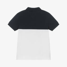Tommy Hilfiger-Boys Navy Colorblock Polo Top | Childrensalon Outlet