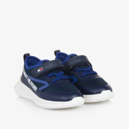 Tommy Hilfiger-Boys Navy Secure-Fit Sneakers | Childrensalon Outlet