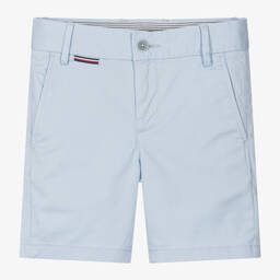 Tommy Hilfiger-Boys Pale Blue Cotton Chino Shorts | Childrensalon Outlet