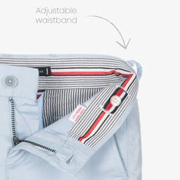 Tommy Hilfiger-Boys Pale Blue Cotton Chino Shorts | Childrensalon Outlet