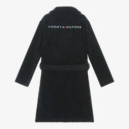 Tommy Hilfiger-Boys' Plush Navy Cotton Robe | Childrensalon Outlet