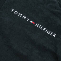 Tommy Hilfiger-Boys' Plush Navy Cotton Robe | Childrensalon Outlet