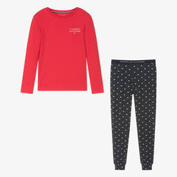 Tommy Hilfiger-Красно-синяя пижама из хлопка для мальчиков | Childrensalon Outlet